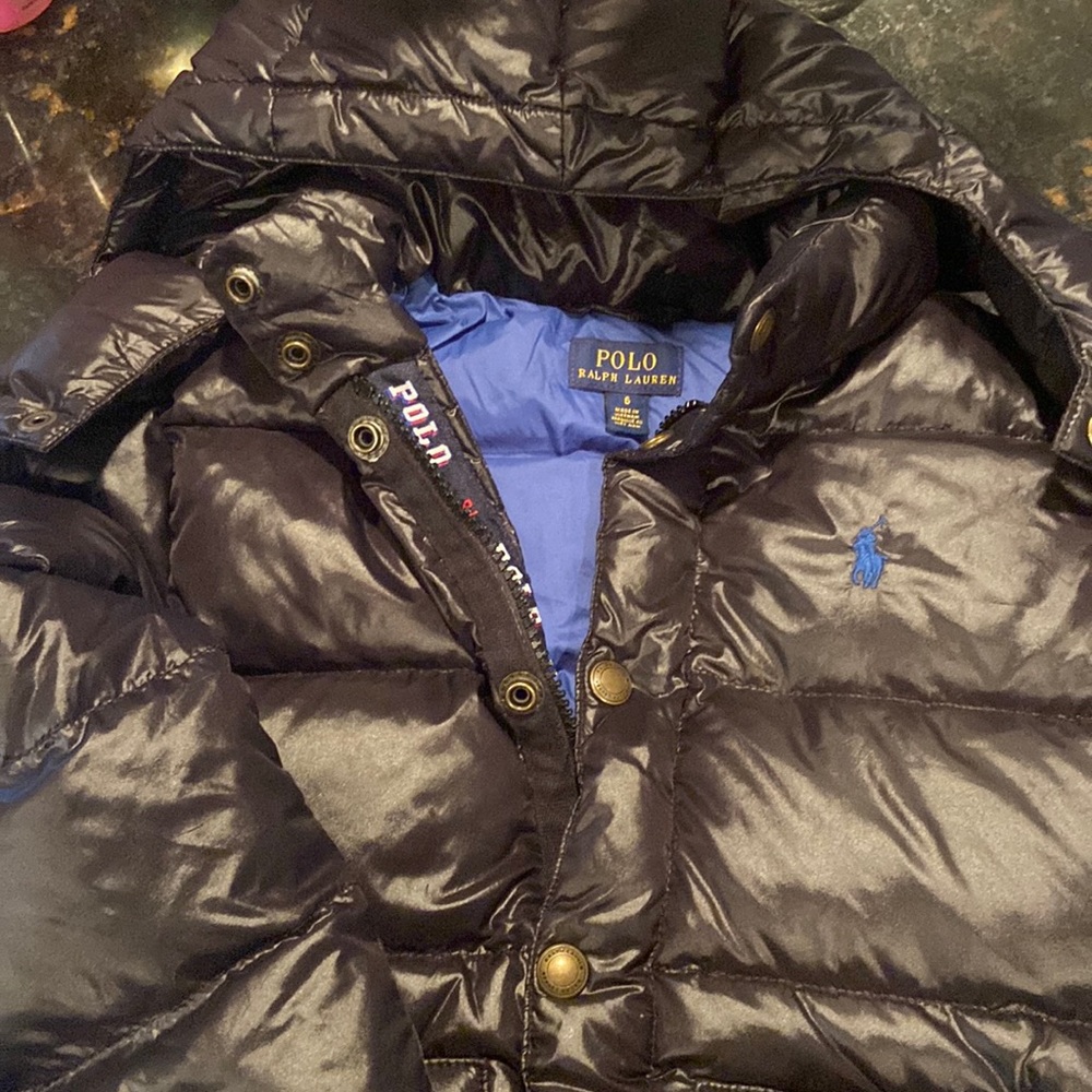 Boys water repellent down coat.